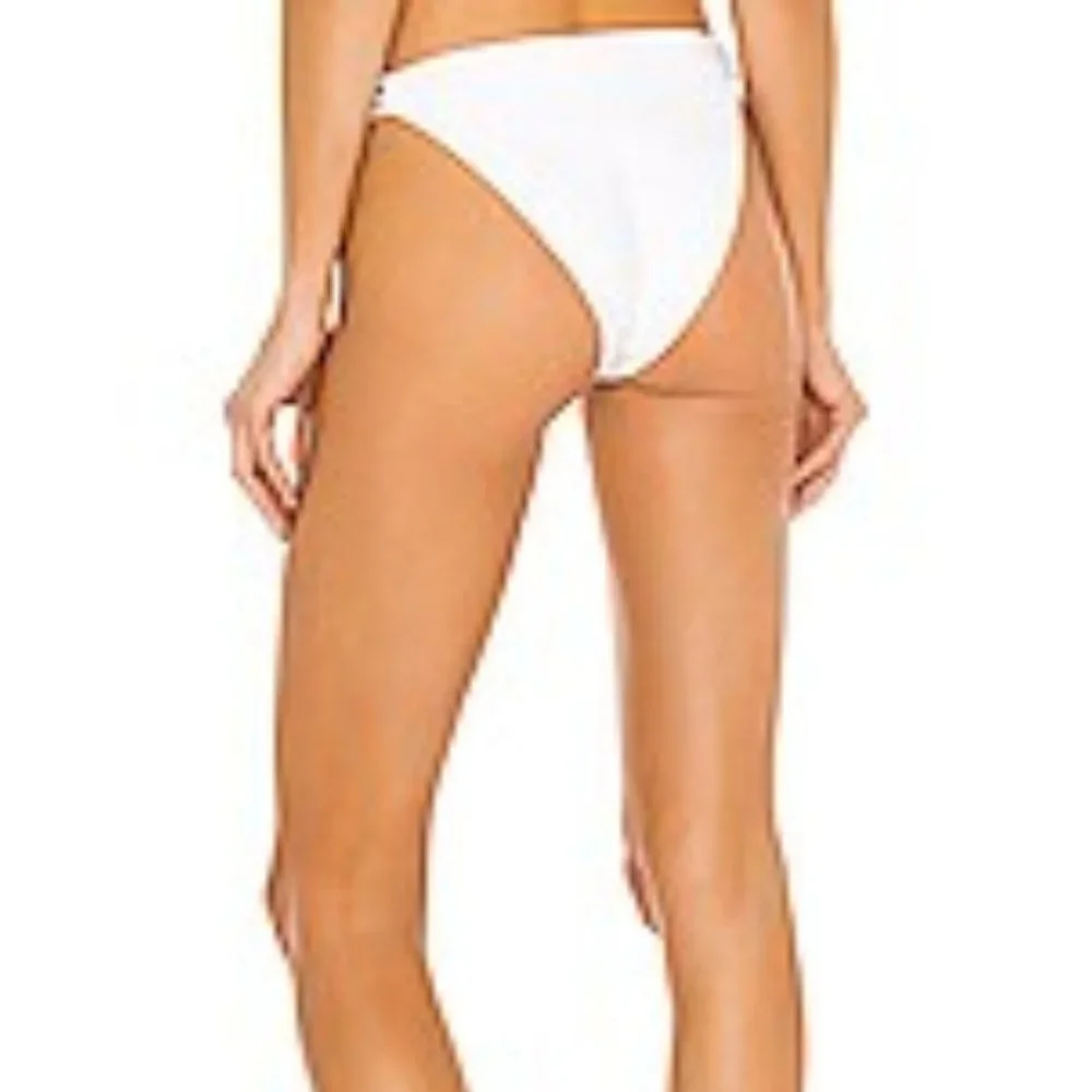 l*space Claude Bikini Bottom Floral Applique in‎ White Large